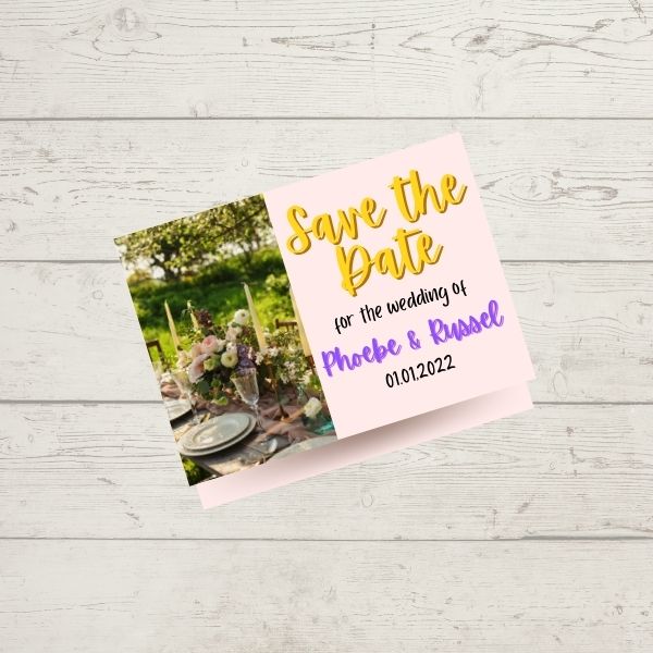 Folded Save the Date Cards